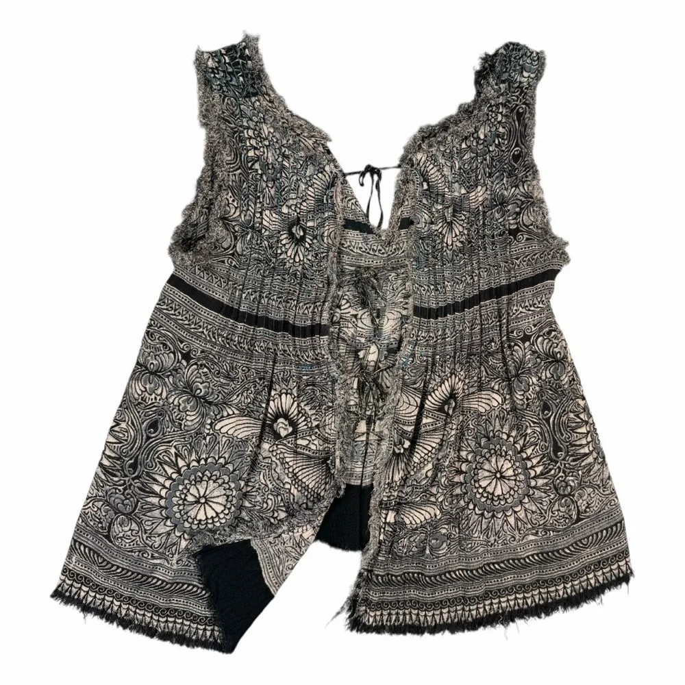 Free People Women’s Myna Tank With Tie Back Boho Beach Tank In Size Small